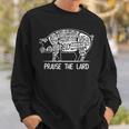 Barbecue Father Grilling Praise The Lard BaconSweatshirt Gifts for Him