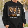 Bärtigermann All In One Retro Viking Black Sweatshirt Geschenke für Ihn