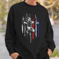 Baseball American Flag Patriotic Catcher 4Th Of July Sweatshirt Gifts for Him