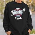 Baseball Papa Baseball Spieler Lustig Baseball Familie Retro Sweatshirt Geschenke für Ihn