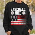 Baseball Schlagbohrer Ausrüstung Papa Usa Flagge Softball Sweatshirt Geschenke für Ihn