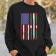 Basque Roots Half American Flag Patriotic Basque Sweatshirt Gifts for Him