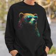 Bear Sunglasses Animal Colourful Forest Animals Bear Sweatshirt Gifts for Him
