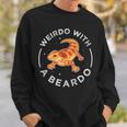 Beardie Lizard Puns Weirdo With A Beardo Bearded Dragon Sweatshirt Gifts for Him