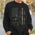 Best Buckin' Grandpa Ever Camo American Flag Deer Hunting Sweatshirt Gifts for Him