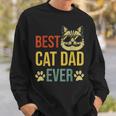 Best Cat Dad Ever Vintage Cat Daddy Fathers Day 2024 Sweatshirt Gifts for Him