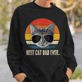 Best Cat Dad Ever Vintage Retro Cat Daddy Cat Father Sweatshirt Gifts for Him