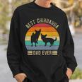 Best Chihuahua Dad Ever Retro Vintage Dog Lover Sweatshirt Gifts for Him