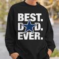 Best Dad Ever Star Football Love Father's Day Sweatshirt Gifts for Him