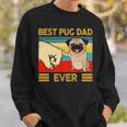 Best Pug Dad Ever Retro Vintage Fun Daddy Father's Day Sweatshirt Gifts for Him