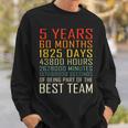 Best Team Vintage Work Anniversary 5 Years Employee Sweatshirt Gifts for Him
