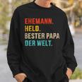 Bester Papa Der Welt Husband Hero Father's Day Christmas Sweatshirt Geschenke für Ihn