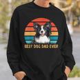 Besthund Papa Allzeit Best Dog Papa Alltimesintage Border Collie Sweatshirt Geschenke für Ihn