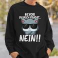 Bevor Du Mich Fragst No Cute Kitten Cat Sweatshirt Geschenke für Ihn