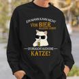 Bier Und Coole Katzen Lustiger Spruch Katzenbesitzer Papa Sweatshirt Geschenke für Ihn