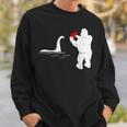 Bigfoot Loch Ness Valentines Day Cool V-Day Pajama Sweatshirt Gifts for Him