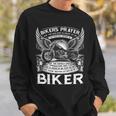 Biker's Prayer Vintage Motorcycle Biker Motorcycling Mens Sweatshirt Gifts for Him