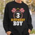 Birthday Boy 3Rd Race Car Party 3 Years Old Racing Driver Sweatshirt Gifts for Him