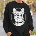 Black Metal French Bulldog Gothic Heavy Metal Dog Sweatshirt Gifts for Him