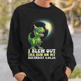 I Blew Out The Sun On Birthday Dinosaur 2024 Solar Eclipse Sweatshirt Gifts for Him