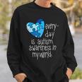 Blue Puzzle Heart Sweatshirt Gifts for Him