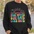 Boat Waves Sun Rays Lake Days Lake Life Summer Lake Sweatshirt Gifts for Him