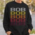 Bob Retro Wordmark Pattern Vintage Style Sweatshirt Gifts for Him