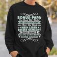 Bonus Papa Stepfather Leben Besser Gemacht Father's Day Sweatshirt Geschenke für Ihn