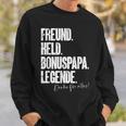 Bonuspapa Bester Step Papa Stepdad Bonus Papa S Sweatshirt Geschenke für Ihn