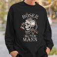 Böser Alter Mann Opa Papa Totenkopf Skullintage Wikinger Sweatshirt Geschenke für Ihn