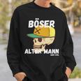 Böser Alter Mann Papa Opa Totenkopf Skullintage Spruch Sweatshirt Geschenke für Ihn