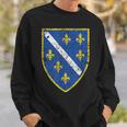 Bosnia Crest Grunge Flag Bosnia Sweatshirt Geschenke für Ihn