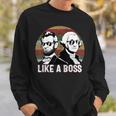 Like A Boss Presidents Day Washington Lincoln Abe George Sweatshirt Gifts for Him