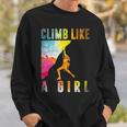 Bouldering Rock Climber Women Girls Kids Rock Climbing Sweatshirt Gifts for Him