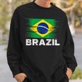 Brazil Brazilian Flag Sports Soccer Football Sweatshirt Gifts for Him