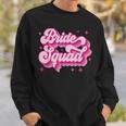 Bride Squad Retro Wedding Bridal Party Bachelorette Sweatshirt Gifts for Him