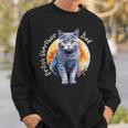 Britisch Kurzhaar Katzen Papa Cat Dad Daddy Haustier Freund Sweatshirt Geschenke für Ihn