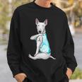 Bull Terrier Tattoos I Love Mom Sitting Mother's Day Sweatshirt Gifts for Him