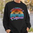 California Sober Sunshine Recovery Legal Implications Retro Sweatshirt Gifts for Him