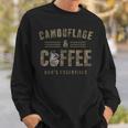 Camo & Coffee Dad's Essentials Fathers Day Present Sweatshirt Gifts for Him