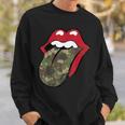 Camo Lips And Tongue Military 4Th Of July Sweatshirt Gifts for Him