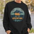 Camping And The Adventure Begins Motorhome Campervan Sweatshirt Gifts for Him