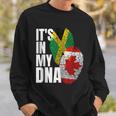 Canadian And Jamaican Mix Dna Flag Heritage Sweatshirt Gifts for Him