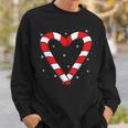 Candy Cane Hearts Christmas Xmas Holidays Santa Sweatshirt Gifts for Him