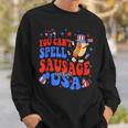 You Cant Spell Sausage Without Usa 4Th Of July Hotdog Sweatshirt Gifts for Him