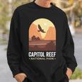 Capitol Reef National Park Utah Falcon Eagle Vintage Reef Sweatshirt Gifts for Him