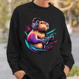 Capybara Capybara Rodent & Video Games Lover Sweatshirt Gifts for Him