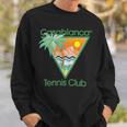 Casablanca Tennis Club Sweatshirt - Tropisches Palmen & Sonnenuntergang Design Geschenke für Ihn