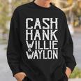 Cash Hank Willie And Waylon Country Music Sweatshirt Gifts for Him
