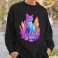 Cat With Crystals Sweatshirt Gifts for Him